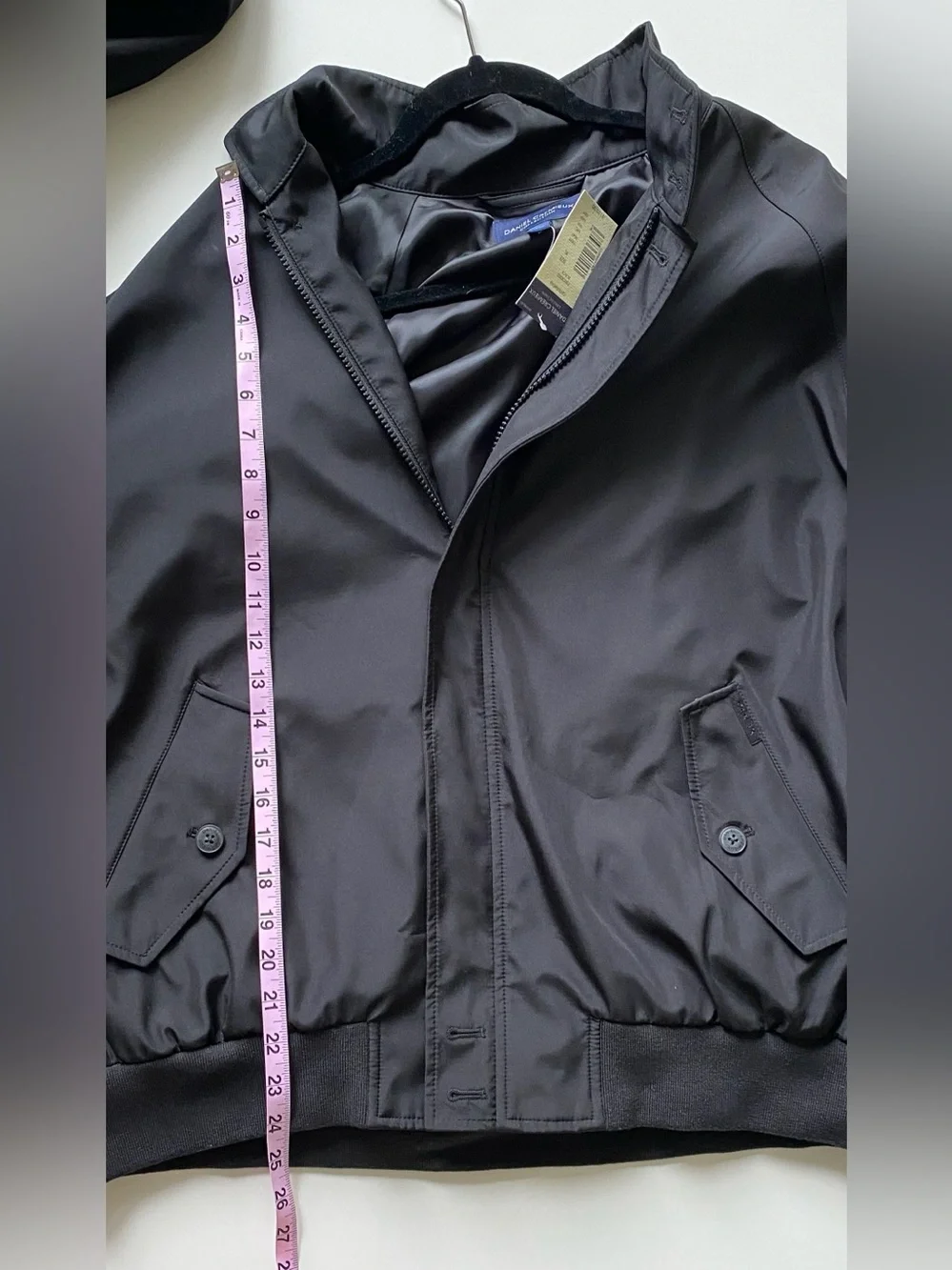 NWT Daniel Cremieux Collection Black Water Resistant Zip Jacket Coat Men’s XL